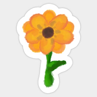 Watwecolor Sunlower Sticker